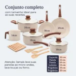 Jogo De Panelas Induçao Antiaderente Cerâmica 10 Peças Ppg Pfoa Free Vanila Premium - Imagem 4