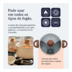Jogo De Panelas Induçao Antiaderente Cerâmica 10 Peças Ppg Pfoa Free Vanila Premium - Imagem 7
