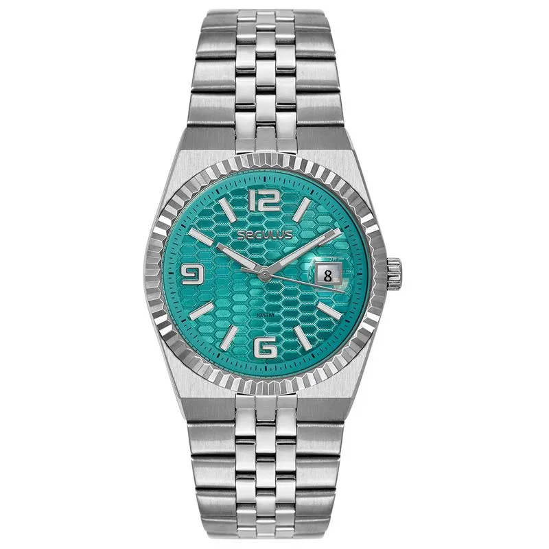177078-800-auto Relógio Masculino Analógico Com Calendário Azul - Imagem 1