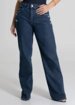 Calça Jeans Sawary Wide Leg - 279699 AZUL - Imagem 2