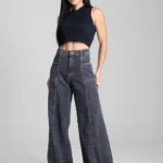 Calça Jeans Sawary Super Wide Leg - 282349 PRETO