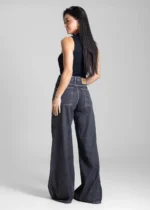 Calça Jeans Sawary Super Wide Leg - 282349 PRETO - Imagem 4