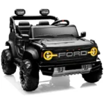 Carro Elétrico Licenciado Ford Bronco Raptor 24V para Crianças Grandes | 2 Lugares com Controle Remoto | Preto 24V | First Ride On