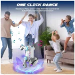 Robô Cachorro Programável Cinza – SIMREX, Cão Robótico Interativo com Bluetooth | Controle Remoto | Sensores de Toque e Dança - Imagem 4