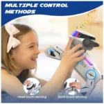 Robô Cachorro Programável Cinza – SIMREX, Cão Robótico Interativo com Bluetooth | Controle Remoto | Sensores de Toque e Dança - Imagem 3