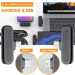 Microfone Lapela Duplo Sem Fio Case Recarregavel Tipo C Anti Ruido Vlog Gravação Profissional - Imagem 4