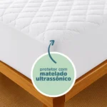 Lençol Protetor Ajustável Macio e Impermeável Avulso Para Colchão Branco - Imagem 7