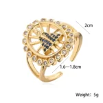 Anel Ajustável Feminino Nossa Senhora - Banhado a Ouro 18k - Imagem 3