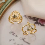 Anel Ajustável Feminino Nossa Senhora - Banhado a Ouro 18k - Imagem 4