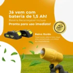 Soprador De Folhas Elétrico Bivolt Com 2 Baterias 21V 330w Portátil - Imagem 4