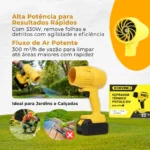 Soprador De Folhas Elétrico Bivolt Com 2 Baterias 21V 330w Portátil - Imagem 2