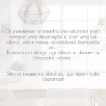 Kit 3 Pendente Aramado Diamante Luminária Lustre Teto Retro Industrial Preto - Imagem 7