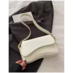 Bolsa Feminina Baguete de Ombro Branca