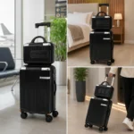 Mala de Viagem Bordo 10kg ABS Roda 360° Cadeado TSA Preta ANAC - Imagem 3