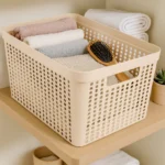 Kit 5 Caixas Organizadoras com Tampa Cesto Grande de Plástico 2 Litros 4,5 Litros 17 Litros - Imagem 6