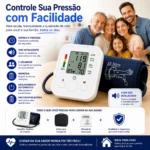 Aparelho De Pressão Medir Medição No Braço com Voz Digital Elétrico Alta Precisão Arterial - Imagem 4
