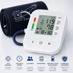 Aparelho De Pressão Medir Medição No Braço com Voz Digital Elétrico Alta Precisão Arterial - Imagem 6