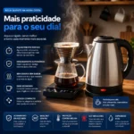 Jarra Eletrica Inox 1.8L Ferve | Base Giratoria 360 Desligamento Automatico 1000W 1500W - Imagem 4