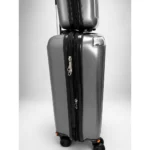 Kit Mala Bordo 20" 10kg + Frasqueira ABS Roda Dupla 360° TSA Cinza - Imagem 3