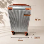 Mala de Bordo 10kg Cinza ABS com Rodas 360° e Cadeado TSA - Imagem 4