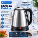 Jarra Eletrica Inox 1.8L Ferve | Base Giratoria 360 Desligamento Automatico 1000W 1500W - Imagem 5
