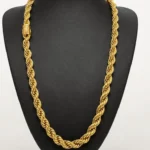 Corrente Cordão 13mm Baiano Masculino - Banhado a Ouro 18k