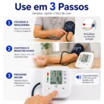 Aparelho De Pressão Medir Medição No Braço com Voz Digital Elétrico Alta Precisão Arterial - Imagem 2