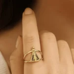 Anel Ajustável Feminino Nossa Senhora - Banhado a Ouro 18k - Imagem 2