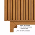Rack Jasmin para TV até 70" - 1,68 m | Cor Cinamomo/Off white - Imagem 2