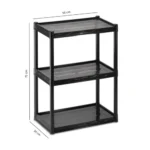 Estante Multiudo 3 Andares 55X30X71 Preto 2003 Dasplast - Imagem 2