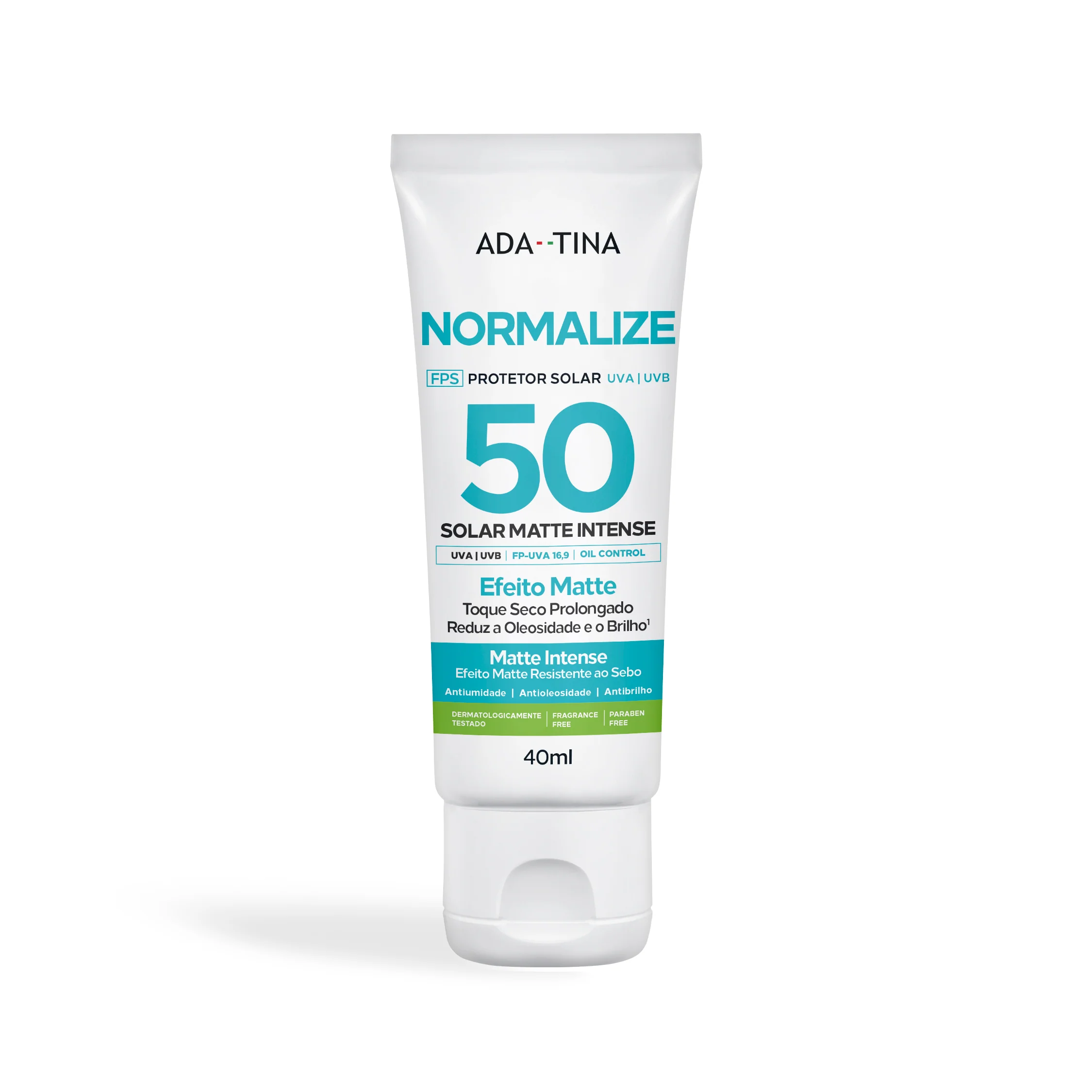 protetor-solar-antioleosidade-normalize-solar-matte-intense-fps-50-ada-tina-1 Protetor Solar 12HS Organo Mineral Antioleosidade para Pele Oleosa – Normalize Solar Matte Intense FPS 50 40g - Imagem 1