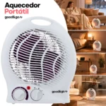 Aquecedor Elétrico Portátil 1500W Ar Quente 110v - Imagem 4