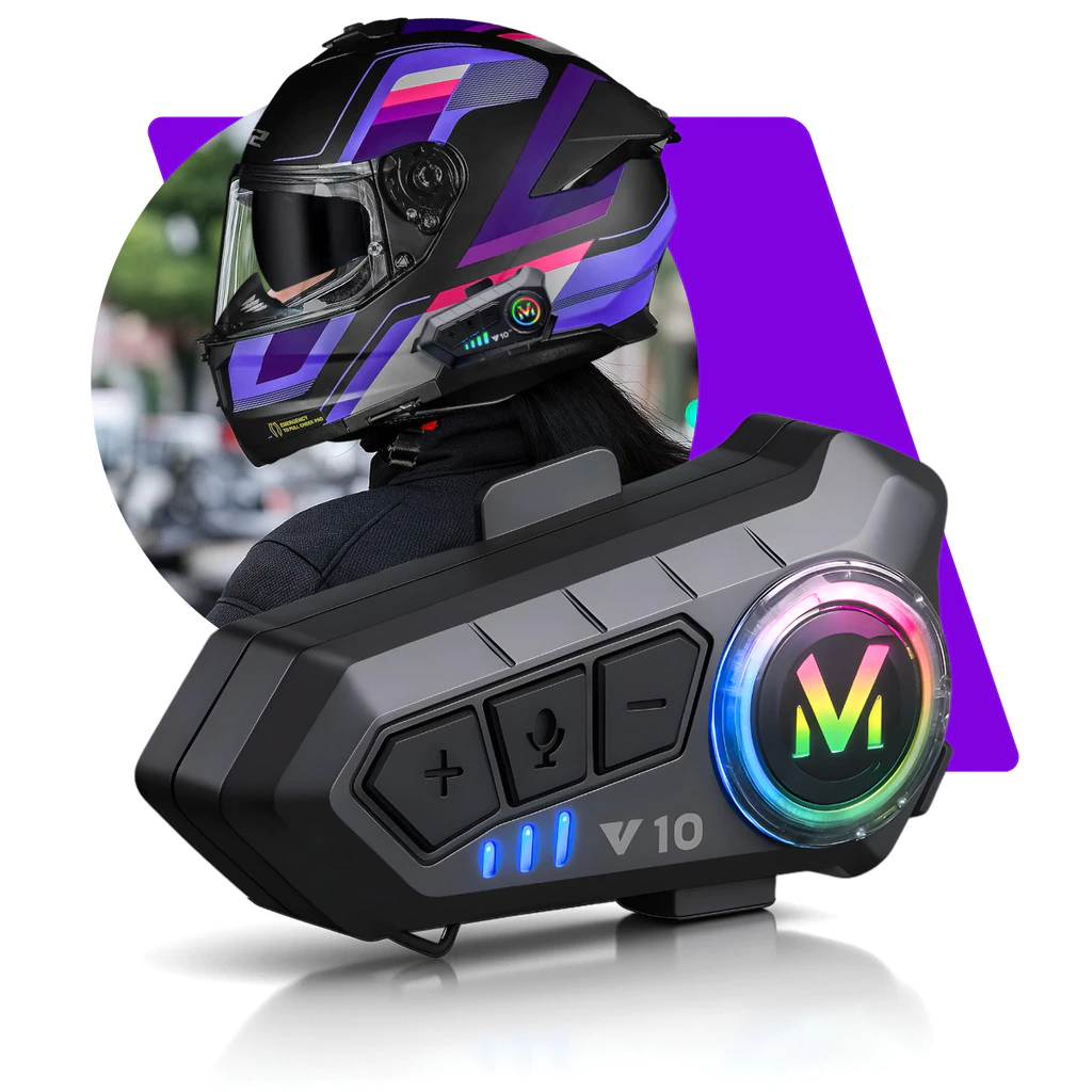 sg-11134201-821ez-mgskmx6aaaz344 Kit Intercomunicador Bluetooth para Capacete Moto Alcance 15m Bateria Alta Autonomia - Imagem 1