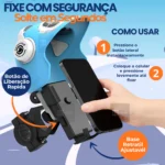 Suporte de Celular para Moto com Capacete Fixação Segura Bicicleta e Navegação Urbana - Imagem 2