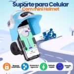Suporte de Celular para Moto com Capacete Fixação Segura Bicicleta e Navegação Urbana - Imagem 7
