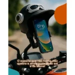 Suporte de Celular para Moto com Capacete Fixação Segura Bicicleta e Navegação Urbana - Imagem 8