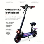 Scooter Elétrico Dobrável 800W 48V13Ah 45km/h Autonomia 45km - Imagem 3