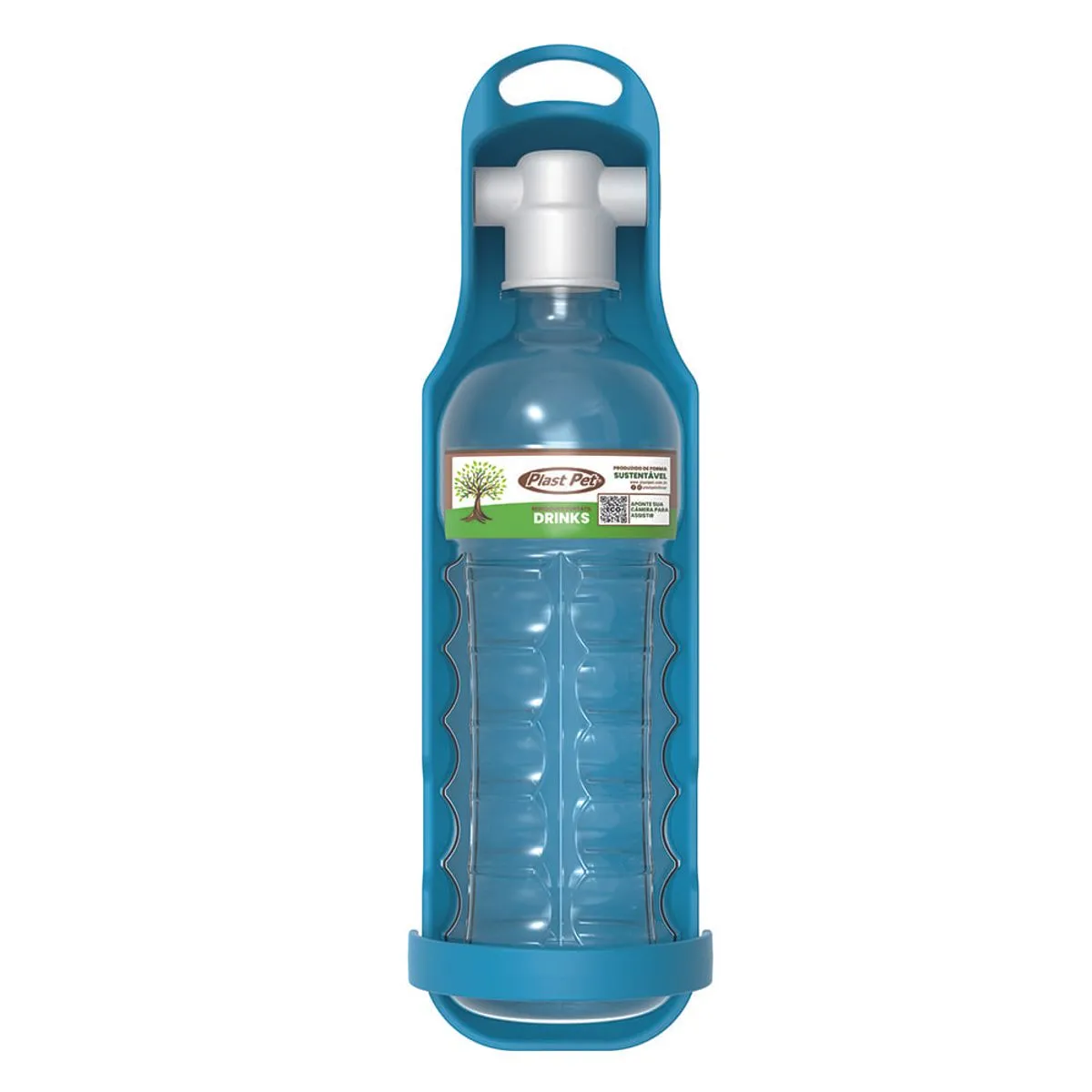 bebedouro-portatil-drinks-plast-pet-azul-principal Bebedouro Portátil Drinks Plast Pet 500 ml - Imagem 1